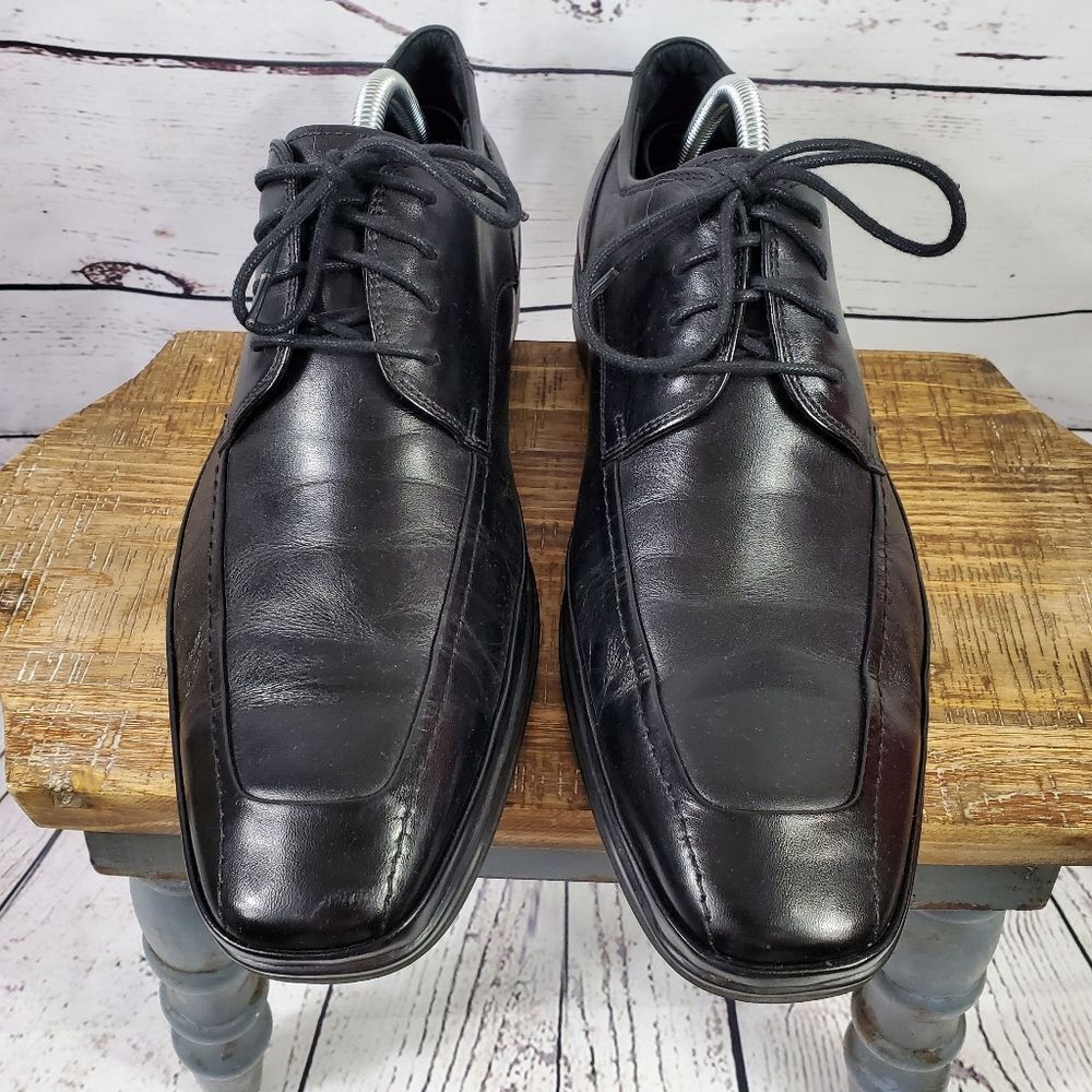 Kenneth Cole Men's Walk to Work Black Low Top Lace Up Oxford Shoes Size 10 M